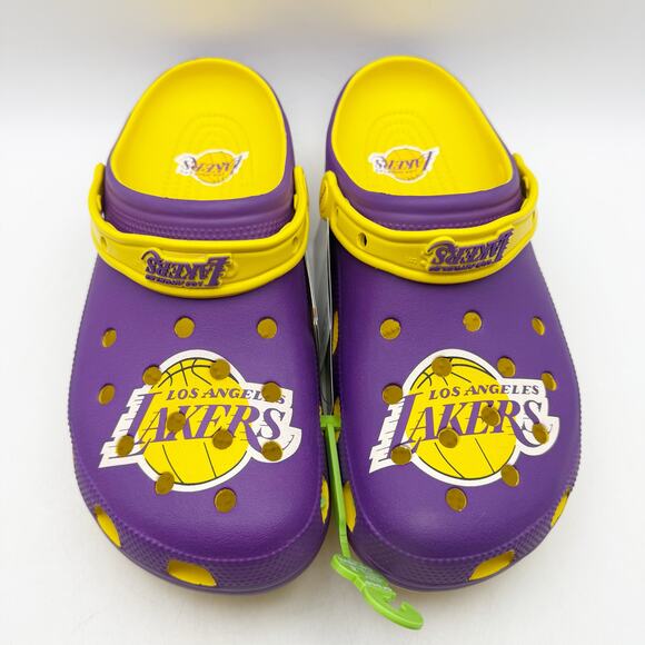 CROCS Mens NBA Los Angeles Lakers Clog US 10 EU 43.5 Purple Yellow NWT